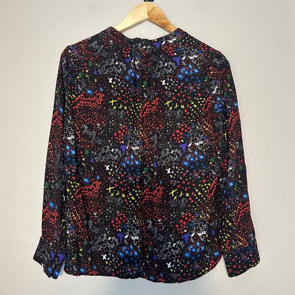 Zadig & Voltaire Tink Glam Rock Blouse in Abstract, Modern, Indie, Punk, Small - Picture 3 of 9